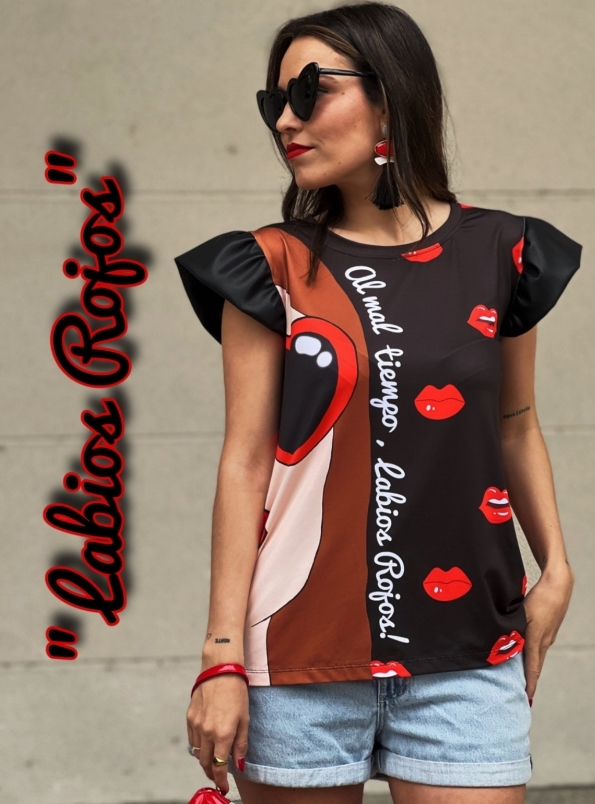 camiseta-labios-rojos-mariannetienda-lapanteralola